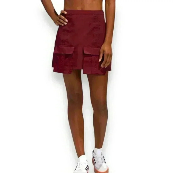 NWT Adidas x Ivy Park with Beyonce Maroon Cargo Snap Closure Skirt - Picture 10 of 10